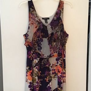 NWOT Style & Co Floral Ruffle Jersey Sheath Dress, Size XL